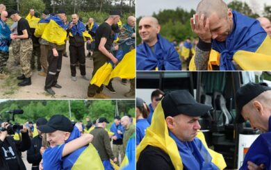 Після трьох років у неволі: звільнені бійці ступили на рідну землю