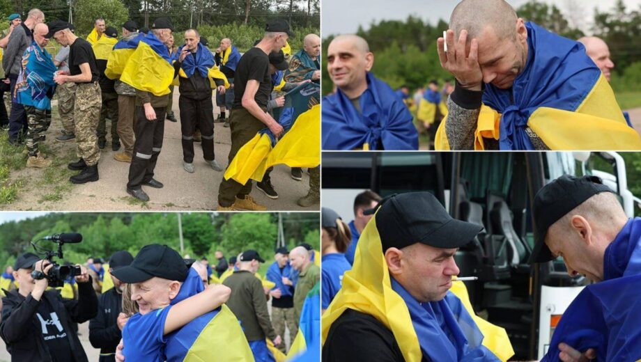 После трех лет в неволе: освобожденные бойцы ступили на родную землю