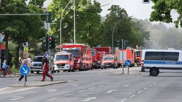 пожар в Берлине на заводе