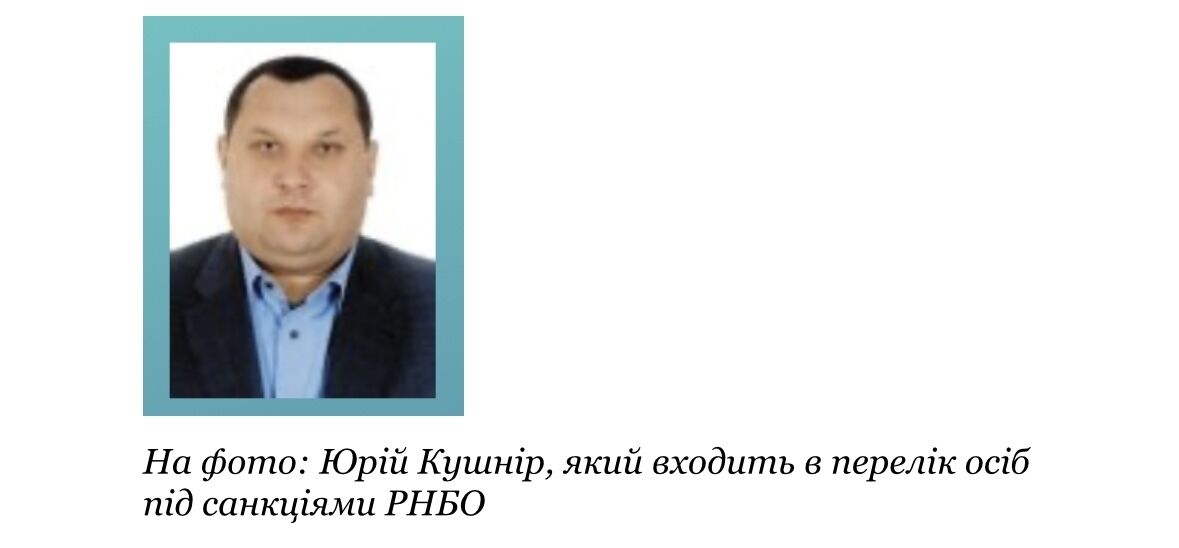Юрий Кушнир, входящий в список лиц под санкциями СНБО