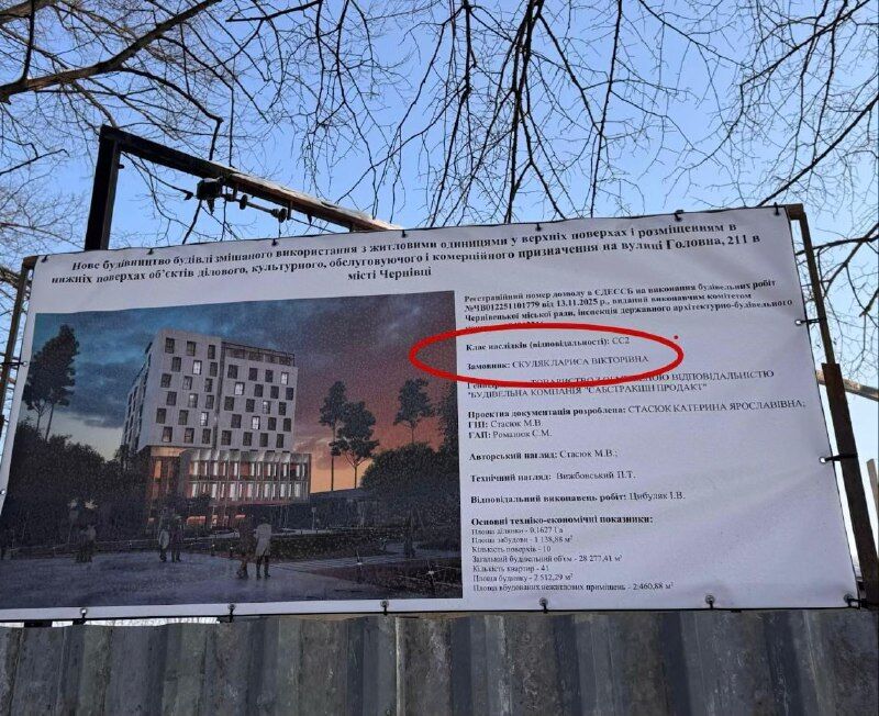 Родственники судьи Скуляка строят в центре Черновцов