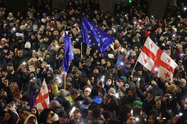 Во время протестов в Тбилиси силовики задержали украинца