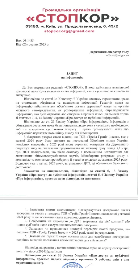 Скриншот запрос