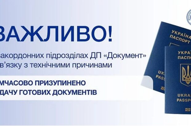 Видача документів за кордоном припинена через технічні причини: що відомо