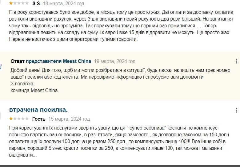 Отзывы о компании “Meest China''