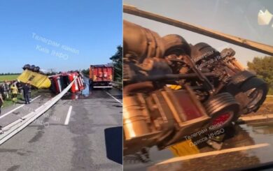 ДТП з перекиданням фури паралізувала рух на трасі Київ – Одеса