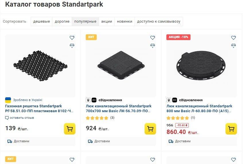 Продукція Водаленд Україна продається все ще під маркою Стандартпарк