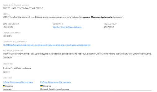 ООО ''АЙРОТЕХ'' на опендатабот