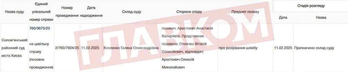 Солом'янський районний суд Києва розглядатиме позов Анастасії Арестович