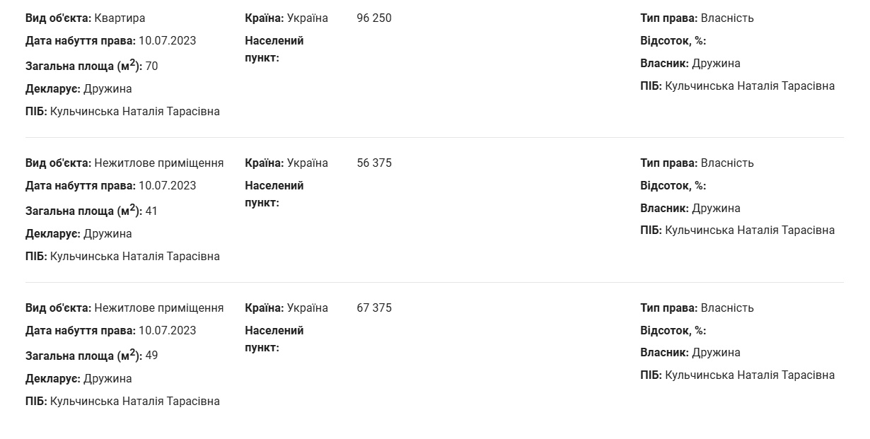 Скриншот декларации