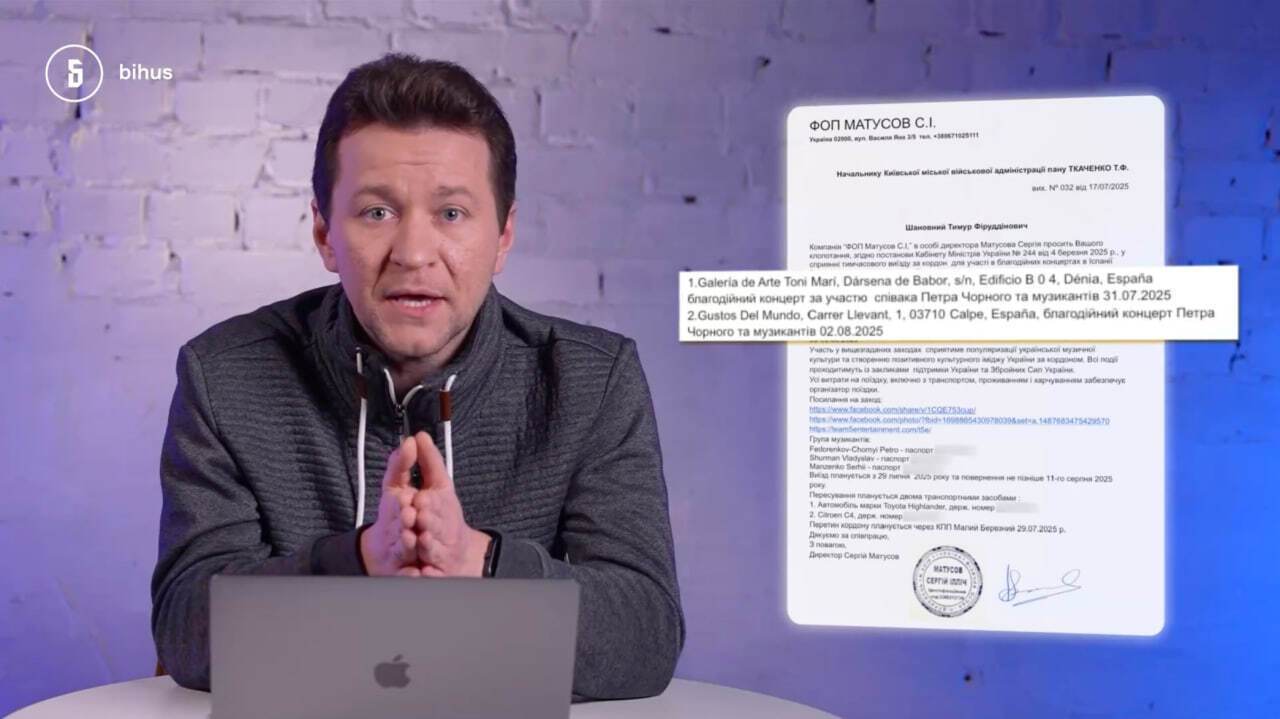 Петр Черный перевез 5 мужчин за границу под предлогом благотворительного концерта