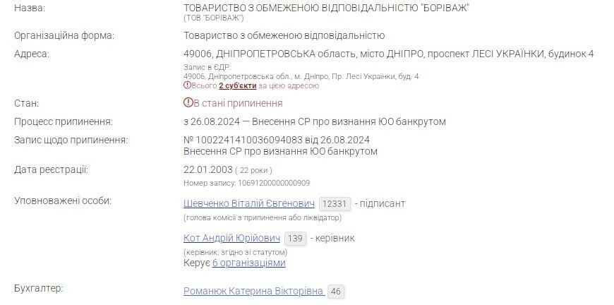 Пані Катерина обіймала посаду головної бухгалтерки ТОВ ''Боріваж''