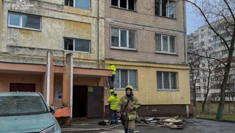 В высотке на столичной Оболони вспыхнул пожар: мужчина получил ожоги