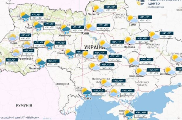 Пылевые бури и пожарная опасность — подробный прогноз погоды для Украины на неделю.