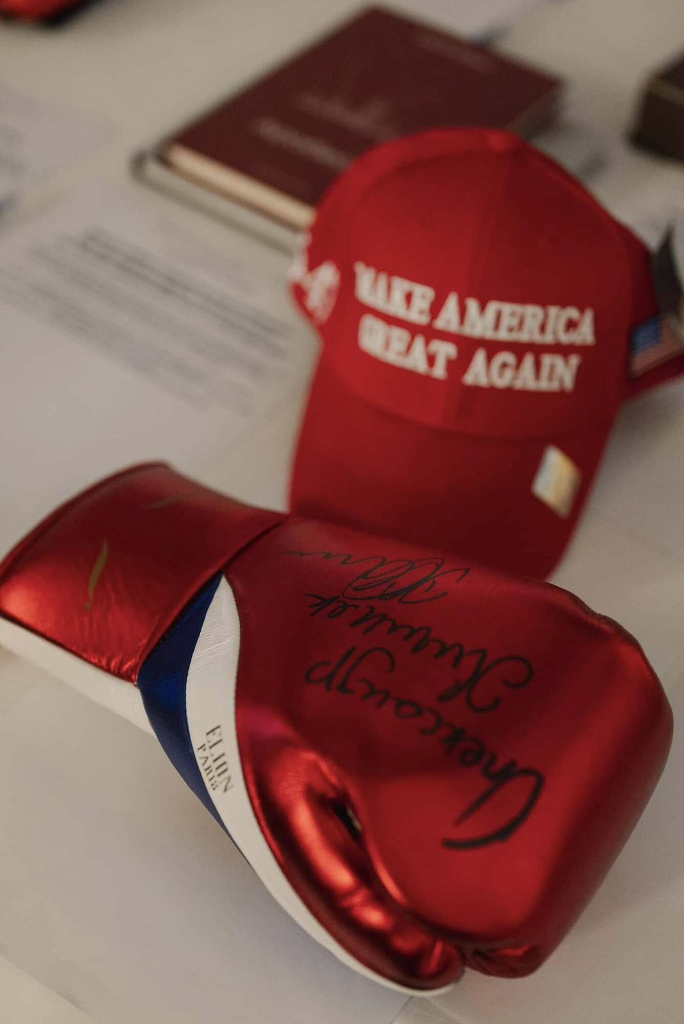 Уникальные лоты: кепка Трампа и перчатка с автографом олимпийского чемпиона