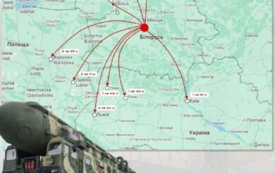 Ракета »Орешник» из Беларуси может долететь до Киева менее чем за 2 минуты.