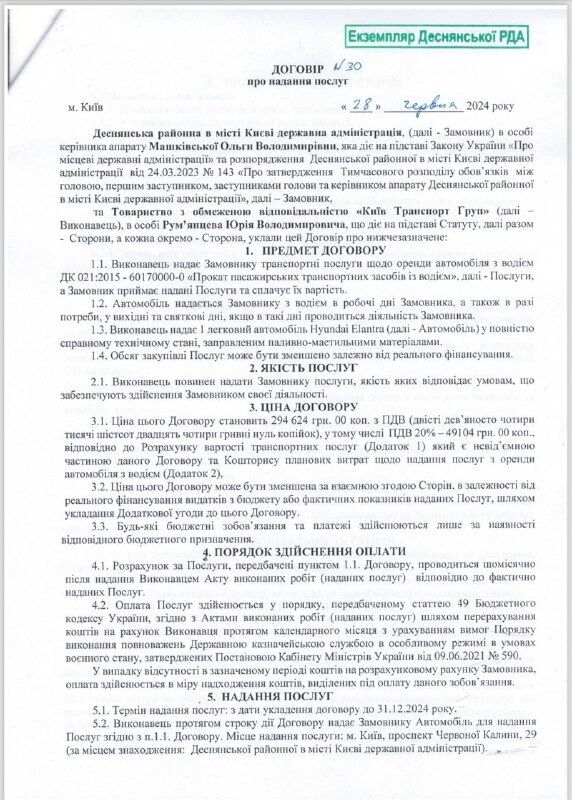 Гроші на вітер: київська чиновниця виділила з бюджету за пів року оренди машини її повну вартість? (оновлено)