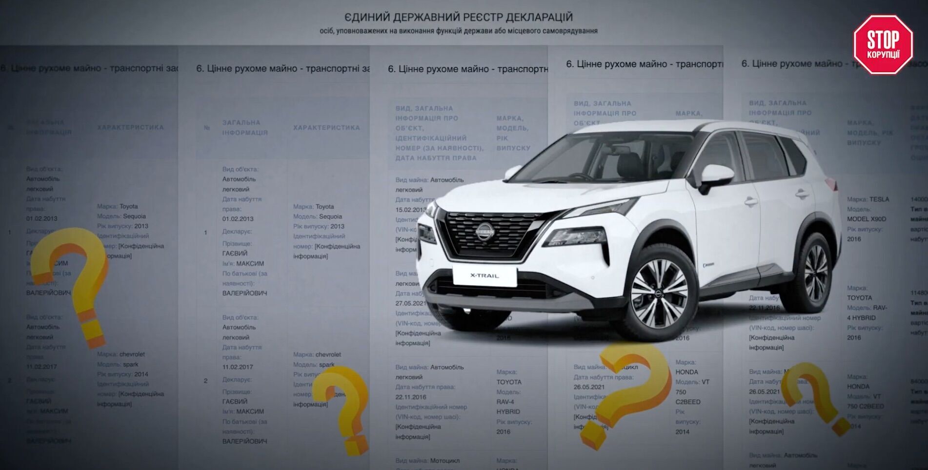 Этот автомобиль отсутствует в декларациях Гаевого
