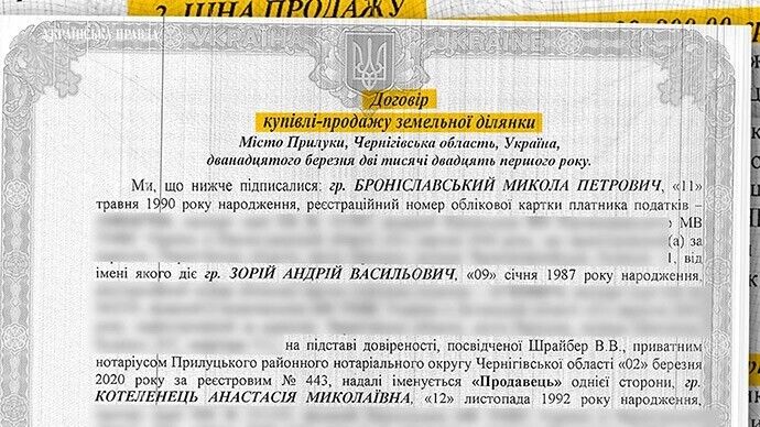 Договір купівлі-продажу земельної ділянки