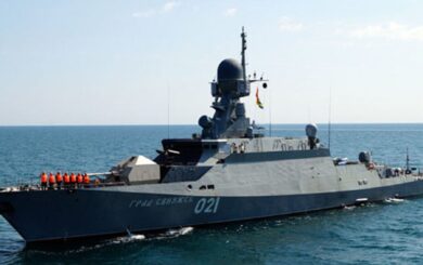 В Азовском море поражен российский корабль-носитель ракет »Калибр»