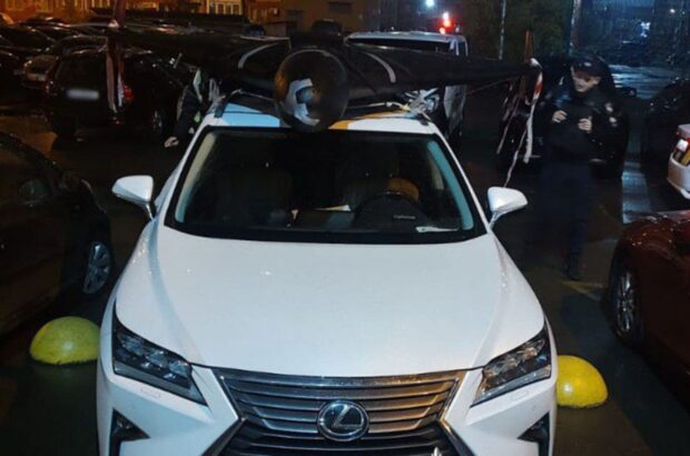 Киевлянин перевозил на Lexus дрон-камикадзе »шахед» — говорит, хотел передать в музей