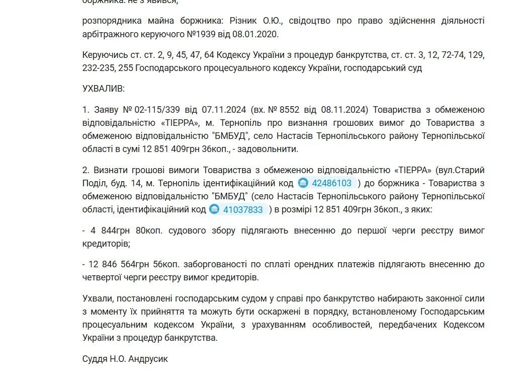 Сумма контракта составила 125 203 165,23 грн. с НДС