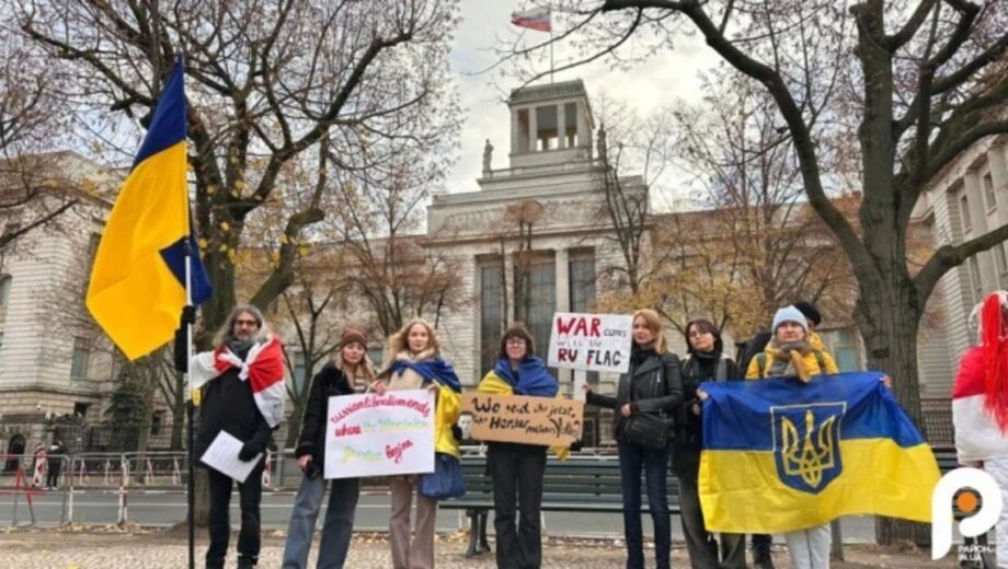 У Берліні невідомі мітингували ”проти ТЦК” – українка зірвала пропагандистську акцію
