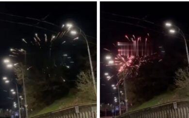 Запустив салют на столичному Печерську, щоб привітати дружину з річницею