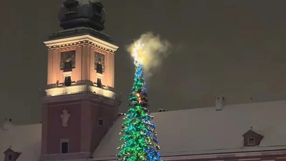 У центрі Варшави в новорічну ніч спалахнула головна ялинка: що відомо про інцидент