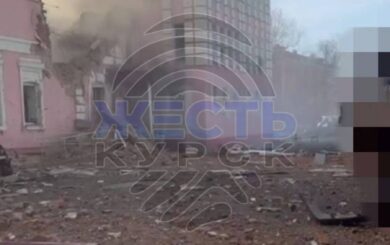 В Курской области »прилет» по базе российских военных (видео)