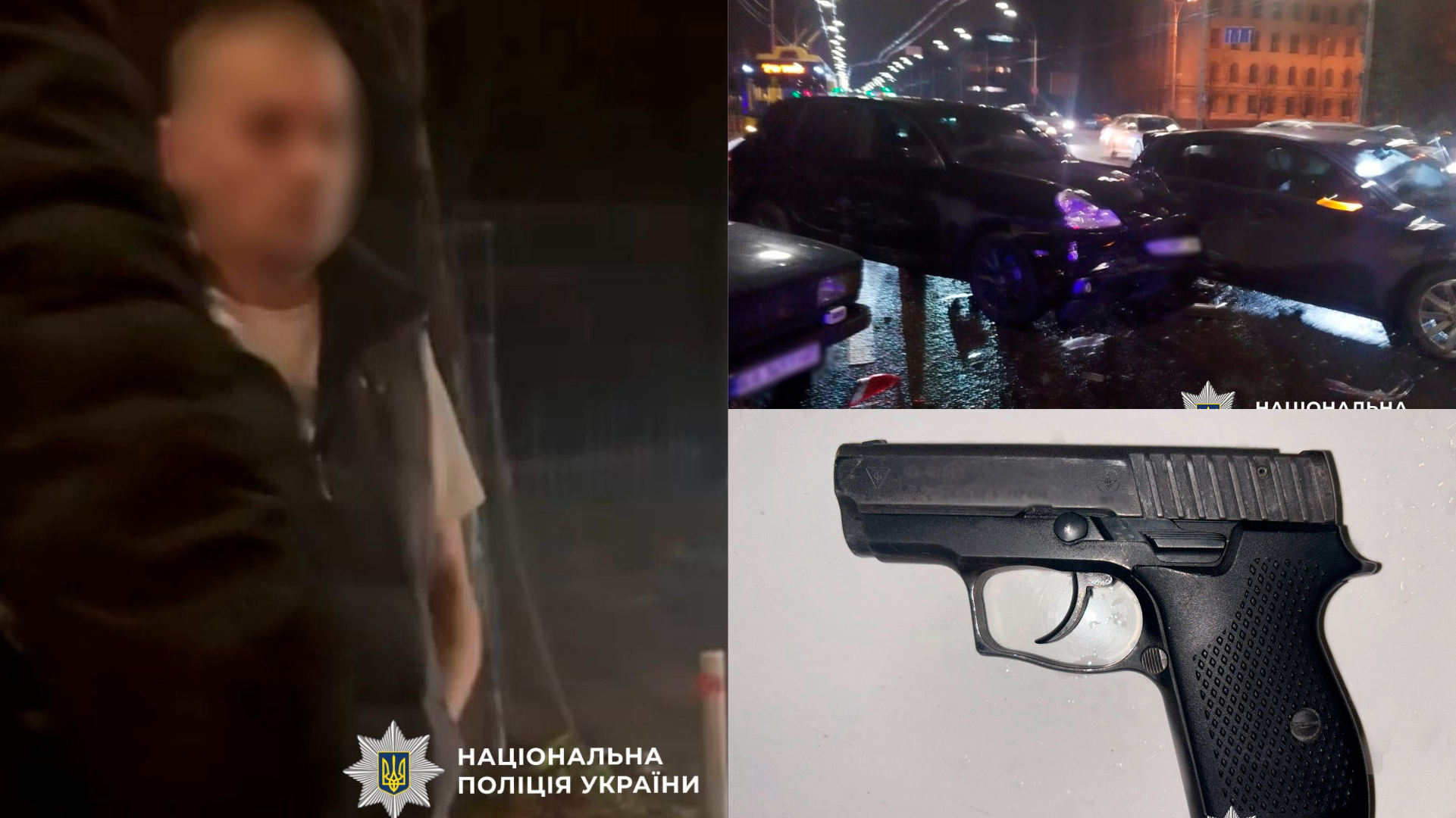 У Києві пʼяний водій Porsche влаштував стрілянину після аварії на дорозі