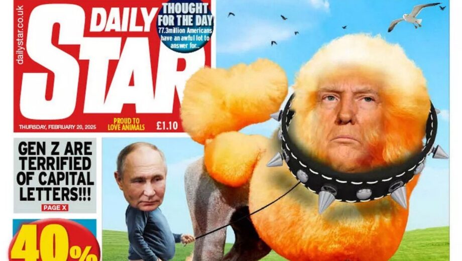 »Пудель путина»: британский таблоид высмеял Трампа из-за скандальных заявлений об Украине — British Daily Star
