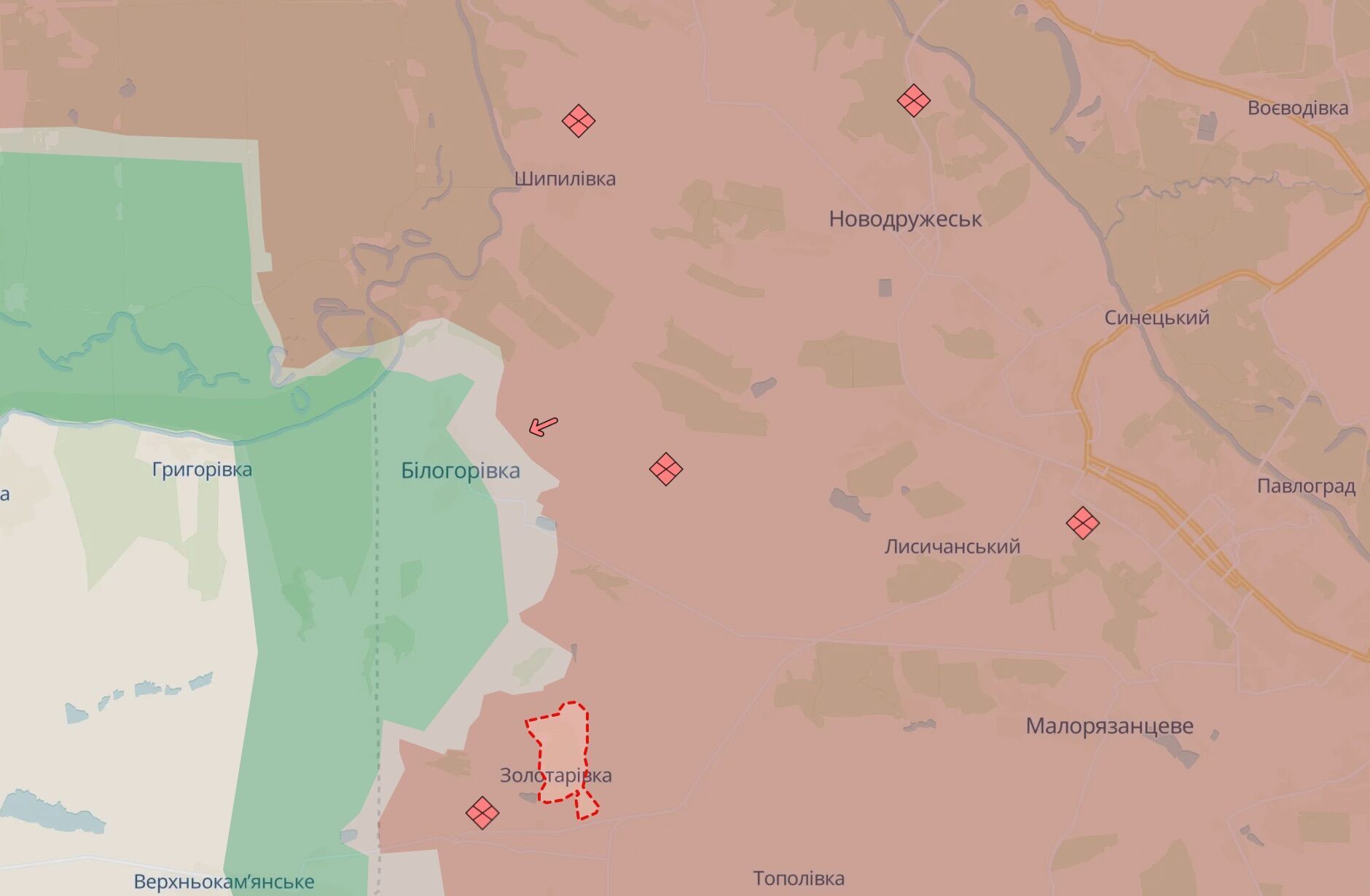 Оккупанты давят в сторону Белогоровки в Луганской области
