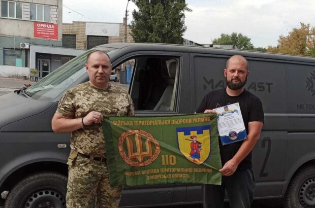 Бус от БФ »Батальон Волонтер» поехал в воинскую часть стопкоровца из Бердичева