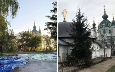 В Киеве снесли незаконную »церковь-самострой» УПЦ МП вблизи Десятинной церкви