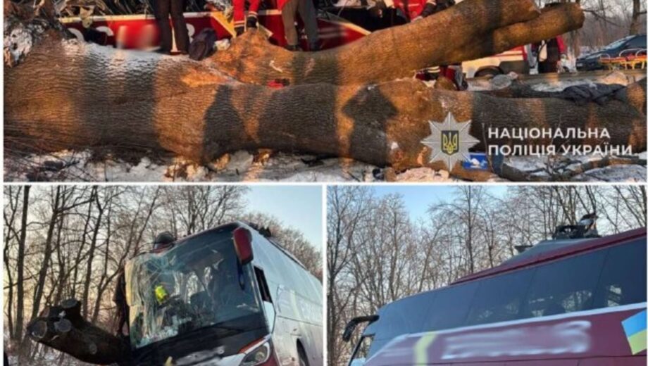Авария на Львовщине: автобус с пассажирами взлетел с дороги и разбился