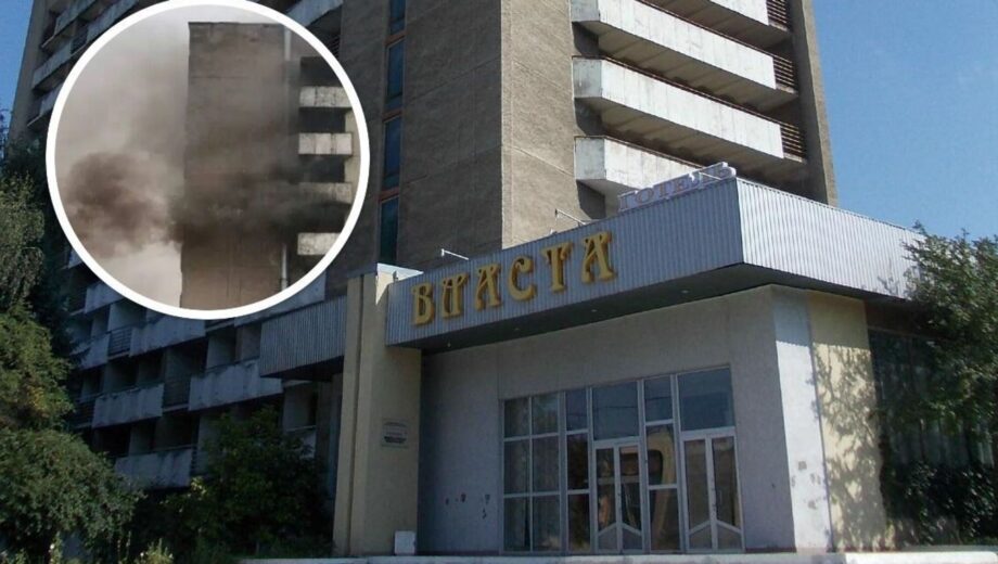 Горит отель во Львове: с верхних этажей раздавались крики о помощи