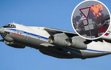 В Белгородской области упал военно-транспортный самолет Ил-76
