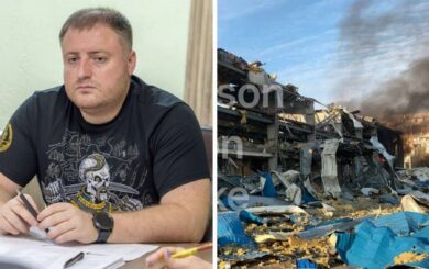 Голова Херсонської МВА потрапив під обстріл під час запису відеозвернення (відео)