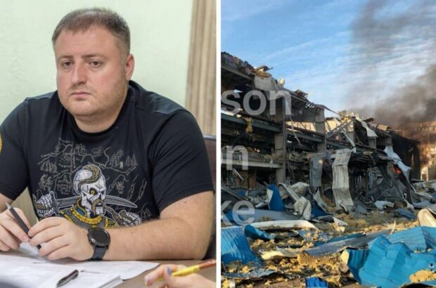 Глава Херсонской ГВА попал под обстрел во время записи видеообращения (видео)