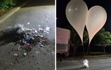Північна Корея відправила понад 150 повітряних кульок зі сміттям до Південної Кореї