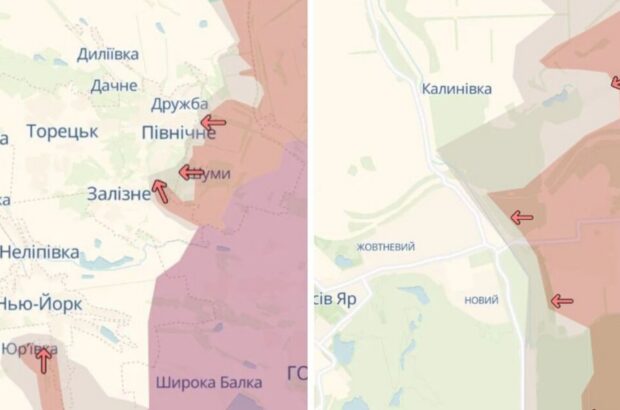 Ворог просунувся біля кількох населених пунктів на Сході України