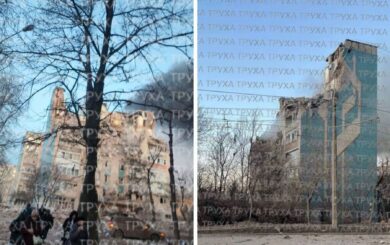 В Тернополе российская ракета уничтожила часть многоэтажки — город в дыму