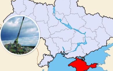 Россияне опрокидывают большой арсенал оружия и техники из Крыма