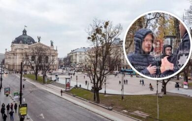 На проспекте Свободы во Львове парень выкрикнул »Слава россии» — прохожие вызвали полицию