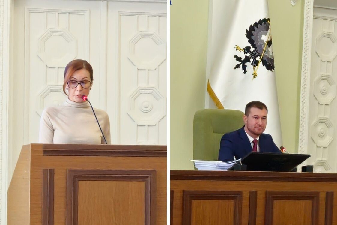 Марина Семененко (Рейко) в своем выступлении пыталась озвучить тему хищения земель и аудита