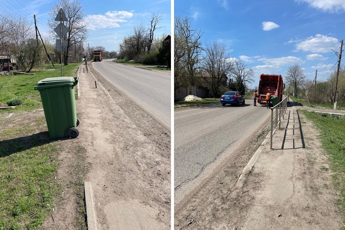 У прифронтових селах сміття вивозять за розкладом