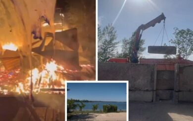 Сгоревшее кафе и украденный пляж: в Каменском на Днепропетровщине идут ожесточенные бои за прибрежную полосу