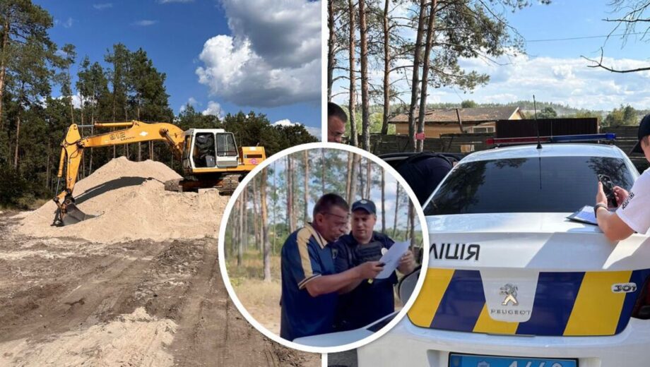 Не в СИЗО, а в »деле»: нелегала Самофала, избившего стопкоровца, снова поймали на добыче песка на Киевщине