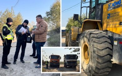 Полиция изъяла технику »Мостостроя» Продивуса на »точке» в столичном Голосеево (фото)